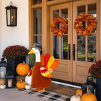 Thanksgiving Turkey Goose Outfit Autumn Fall Porch Goose Clothes 23'' Silly Lawn Geese Costume for Garden Yard Patio Outdoor Decor