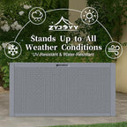 Outdoor Storage Box, 90 Gallon Deck Box, Waterproof Resin Storage Box for Patio Cushions, Gardening Tools, Lockable, UV Resistant, Grey