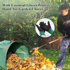 2 Pack 53 Gallons Reusable Yard Waste Bags,Heavy Duty Lawn and Leaf Bags,Dustpan-Type Garden Bag with Reinforced Handles for Collecting Leaves,Branch Debris,Grass Clippings