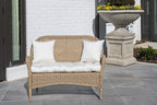 RSH DECOR: Sunbrella Square Throw Pillows Set of 4 | 20" x 20" | Water and Fade-Resistant Performance Fabric | Outdoor Pillow Covers with Down-Alternative Inserts | Canvas White