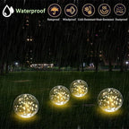 Solar Powered Floating Pool Lights - 14" Inflatable Waterproof Floating Light UP Pool Glow Balls, 3000K Warm-White Led Pool Lights That Float for Party Decorations, Outdoor Patio Detor (2)