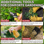 10 Pcs Garden Tool Set for Women – Ergonomic Lightweight Gardening Hand Tools with Convenient Little Bag, Sturdy Metal Garden Tools Set, Easy Handling for Outdoor Plant Care, Gardening Kit for Women