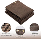 SUNNY GUARD Shade Cloth Custom Size 3x20 FT Sun Shade Screen Fabric Shade Cover Tarp with Grommets for Pergola Backyard Garden, Brown(We Customized)