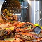 Barton 32Qt Stock Pot w/Strainer Basket Commercial Stainess Steel Food Grade 304 Turkey Deep Fryer Crawfish Clam Steamer