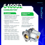BlueStars 640052 Carburetor - Compatible with Tecumseh HMSK80 HMSK85 HMSK90 HMSK100 HSMK110 LH318A LH358SA 8HP 9HP 10HP Snowblower Generator Chipper Shredder 640054 640349 640058 640058A 50-659