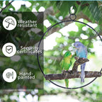 Exotic Hanging Parrot Statue - Vibrant Hand-Painted Resin Decor for Patio, Garden, Lawn, Pool, or Sunroom - Ideal Tropical Bird Gift