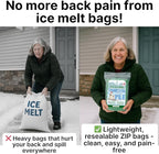 Thawtful Pet Safe Ice Melt – Pet Friendly Ice Melt, Snow Melt – Green Granules with CMA, Melts to −12°F (−24°C) - Driveway Salt & Sidewalk Salt for Ice (1 qt. - 2.2 lb.)