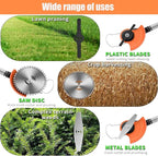 21V String Trimmer Cordless Battery Powered Weed Wacker, 2 X 2.0Ah Battery and a Charger, Brush Cutter Lawn Mower Edger Lawn Tool for Garden and Yard