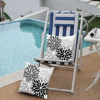 DFXSZ Outdoor Throw Pillow Covers 16x16 Inch Set of 2 Waterproof Spring Summer Geometric Elegant Black Grey Outdoor Pillow Covers for Patio Funiture Garden Couch 158X16