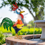 Large Metal Rooster Decor Garden Statue Chicken Yard Art Kitchen Outdoor Decoration Gifts for Women Mom