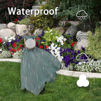 DiliComing Solar Fairy Garden Statue 22 Inch Resin Garden Decor - Large Outdoor Yard Figurine for Patio Lawn, Waterproof Garden Statue Gift for Women, 14x11x22.5 Inch New Packaging