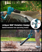 SEESII Electric String Trimmer and Leaf Blower Combo Kit, 3 in 1 Cordless Weed Wacker Grass Eater with 1.3"/2.1" Height, Battery 12" Lawn Mower & Rotary Handheld Blower with 5-Speed for Yard Lawn
