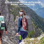 Solar Generator, 296Wh Portable Power Station,110V Pure Sine Wave, 80000mAh Backup Battery Power Supply for CPAP Outdoor Camping, Traveling, and Emergencies
