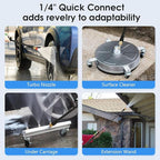 Electric Pressure Washer 5000 PSI,2.8 GPM Power Washer with Foam Cannon,Portable Cleaner with 33ft Hose Reel,4 Nozzle Tips,and Soap Bottle for Cars/Home/Driveways/Patios/Decks/Fences