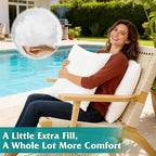 Oubonun 18x18 Waterproof Outdoor Pillow Inserts – Set of 2 Soft & Fluffy, Water Resistant Throw Pillows for Patio, Garden, Porch, or Indoor Decorative