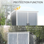 Durable 5x3ft Outdoor Storage Shed with Lockable Doors, Resin Cabinet for Bikes & Patio Furniture, Weatherproof, Gray, Secure and Spacious, Ideal for Outdoor Storage (1 Doors)