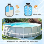 VINGLI Sand Pool Filter 19in Tank with A 1HP Pump 115V Above Ground Inground Swimming Pool Pump with Filter Basket,3962GPH
