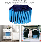 Yaheetech Foldable Dog Pool Collapsible Hard Plastic Dog Swimming Pool Portable Pet Pools Doggie Wading Pool Bath Tub for Puppy Small Medium Large Dogs, 63 x 12 Inches Blue