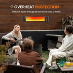 ROVSUN 1500W Outdoor Electric Heater, Patio Wall Mounted Heater with 12H Timer, 3 Adjustable Modes, 3s Instant Heating for Indoor Outdoor Backyard Garage (2 Set)