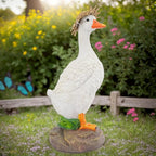 Realistic Duck Statues, Funny Duck Fence Decoration, Resin Duck Decor, Outdoor Animal Statue, Duck Sculpture, Perfect for Home Garden Stairs, Farm, Patio, Backyard (11.6 in)