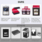 Marsguard Trading Card Deck Box with Commander Display，4 in 1 MTG Storage Holds 300+ Double-Sleeved Cards，3 Deck Boxes & Dice Tray Included，Fits MTG, TCG, PTCG & Sports Cards