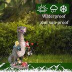Dinosaur Garden Gnome Statue 12 Inches, Humorous and Interactive Outdoor Decorations for Yard