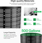 VIVOSUN 500 Gallon Outdoor Compost Bin, Expandable Composter, Easy to Setup & Large Capacity for Backyard, Lawn (Black with Gloves)