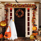 Halloween Porch Goose Outfit for 23'' Plastic Statue Lawn Porch Goose Clothes Halloween Goose Outfit Ghost for Indoor Outdoor Patio Yard Lawn Art Decor