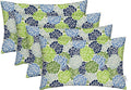 RSH Décor Jumbo Lumbar Pillow Covers – Set of 4 | 26" x 16" | for Outdoor Patio, Lounge, Adirondack, Deck | Water & Fade-Resistant | Includes Down-Alternative Inserts | Livi Courtyard Floral