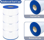 Cryspool® 07031 Filter Compatible with CCP240, R173572, Quantum-240, 178569, C-7469, PCC60, Ultral-A4, FC-1975, 4×60 Sq. Ft Pool Filter Cartridge, 4 Pack