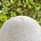 Glitzhome Outdoor Water Fountain with LED Light, Modern Oversized Sphere Pedestal Water Fountain with Submersible Pump, Modern Geometric Outdoor Fountains for Garden Patio Porch, 40.25" H