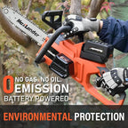 12-Inch Cordless Battery Operated Chainsaw with 1x4.0Ah Battery&Charger, MAXLANDER 20V Electric Chainsaw with Auto-Tension & Auto-Lubrication, Lightweight Handheld for Wood Cutting & Trimming