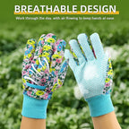 Gardening Work Gloves, Flexible and Breathable Garden Gloves, Gardening Gifts for Women, Machine Washable
