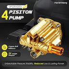 Pressure Washer with 3 Quick Connect Nozzles,Inlet Hose & Filter, Foam Cannon for Cars/Fences/Driveways Cleaning