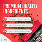 Blue Ridge Koi Fish Food 2lb - Koi Food 3/16” Large and Mini Blend Growth Formula, Goldfish Food, Premium Fish Food for Ponds, Ponds Fish Food, Floating Pond Pellets