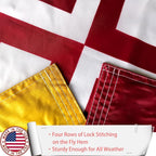 Maryland States Flag 4x6 Outdoor Made in USA - Double Sided Heavy Duty Vivid Color Maryland MD Flags with 2 Brass Grommet