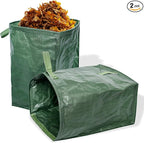 kingsea 2 Pack Yard Waste Bags, Large Yard Dustpan-Type Garden Bag, 53 Gallons Heavy Duty Lawn Pool Garden Leaf Bag for Collecting Leaves Grass Clippings Yard Debris