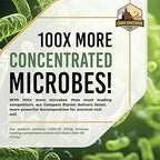 Compost Starter - 100x Concentrated All Natural Compost Accelerator for Countertop Kitchen Bin - Odor-Free, Fast-Acting Microbial Formula - Approximately 73 Scoops