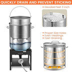 ARC 100QT Stainless Steel Seafood Boiling Kit, 200,000BTU Propane Burner for Outdoors Cooking, Large Stock pot w/Basket for Shrimp, Lobster, Crab Crawfish, Turkey Deep Fryer, Seafood Boil Pot 24GALLON