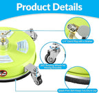 M MINGLE 14'' Pressure Washer Surface Cleaner, Stainless Steel Pressure Washer Attachments with 4 Wheels for Driveway and Concrete Cleaning, 1/4" Quick Connect, 2 Extension Wands, 4000 PSI