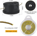 DWO1DT802 Trimmer Line for DEWALT Weed Trimmer Lines, 225-Foot by 0.080-Inch, 1 pc (DWO1DT995 Head 1pc+DWO1DT802 Line 1pc)