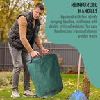 Gardenpal 3 Pack 72 Gallons Reusable Yard Waste Bags with lid, Garden Waste Bags Container Heavy Duty with 4 Handles