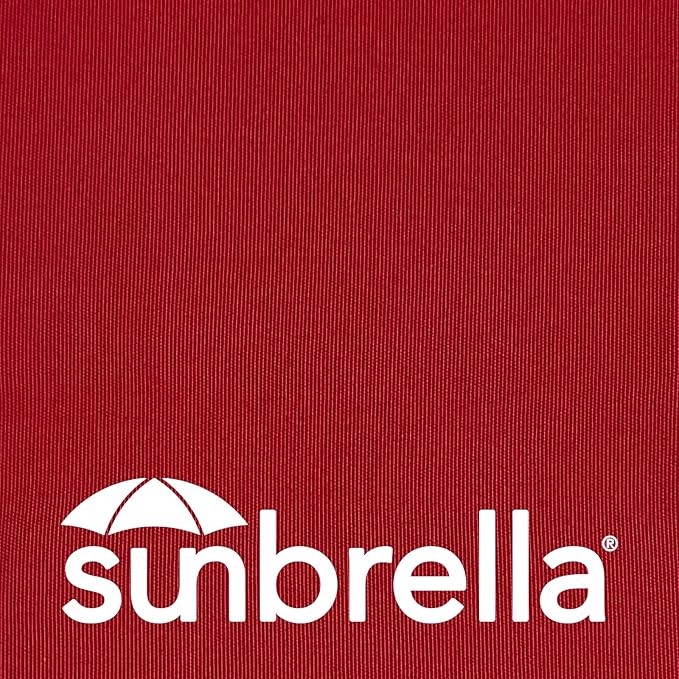 Outdoor Sunbrella Decorative Pillows with Triple Coconut Buttons Pack of 4, 16" x 16" Outdoor Pillow Set for Couch Bed Throw Patio Sofa, Canvas Logo Red/Specrtum Indigo