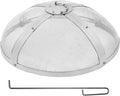 Fire Pit Spark Screen Round 27", Reinforced Heavy Duty Steel Metal Cover, Outdoor Firepit Lid, Easy-Opening Top Screen Covers Round with Ring Handle for Outdoor Patio Fire Pits Backyard
