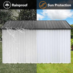 12x10FT Heavy-Duty Metal Storage Shed, Extra-Large Outdoor Shed with Apex Roof, Steel Vents & Hinged Door, Includes Free Padlock for Secure Tool & Equipment Storage (Easy Assembly)
