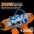 Cordless Pressure Washer,1200PSI Portable Power Washer with 4Ah Battery&Charger,6-in-1 Nozzle,5 Meter Hose,Handheld High-Pressure Car Washer for Cars/Yard/Home/Floor (Orange)
