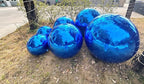 Big Shiny Balls Giant Inflatable Mirror Balls for Events & Decor - Party, Advertising, Shows, Stage Decoration - Hanging & Standing-Various Sizes & Colors - Blue (0.8m/2.62ft)