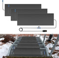 Snow Melting Mats Outdoor for Stairs,10 x 30 in 3 Pack No-Slip Heated Outdoor Mats with 10 ft Power Cord, 3 in/h Speed Snow and Ice Melting Pads for Winter Outdoor Stairs, Steps Snow Removal