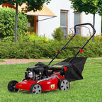 Foldable Self-Propelled Gas Lawn Mower with 131cc 4-Stroke Engine, 3-in-1(Bag/Mulch/Rear Discharge),8 Cutting Heights, Durable Steel Deck, Forced Air-Cooling System