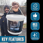 AquaDoc Ice Melt Safe for Concrete - Snow Salt & Rock Salt for Snow, Calcium Chloride Ice Melt for Driveway & Sidewalk Effective at -25°F, 10 Pounds
